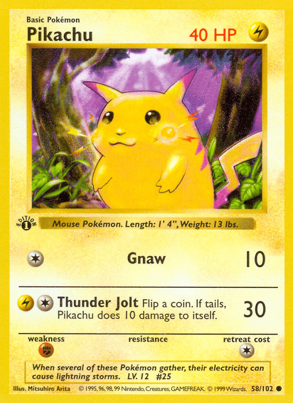 Pikachu (Base) #58 card art