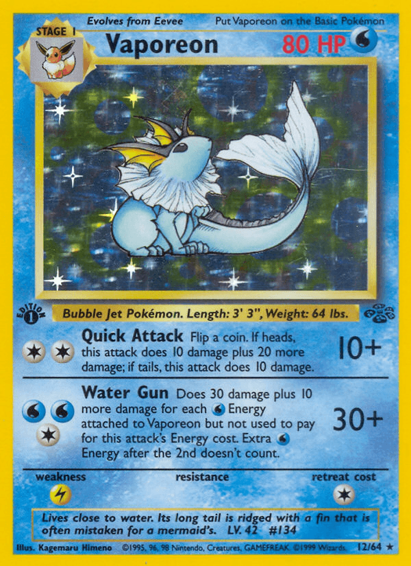 Vaporeon (Jungle) #12 card art