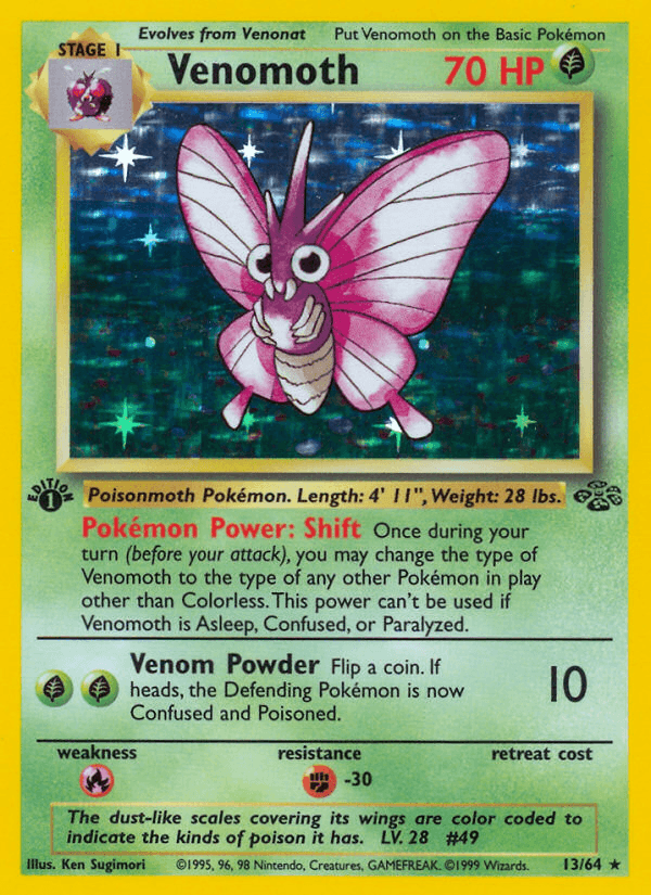 Venomoth (Jungle) #13 card art