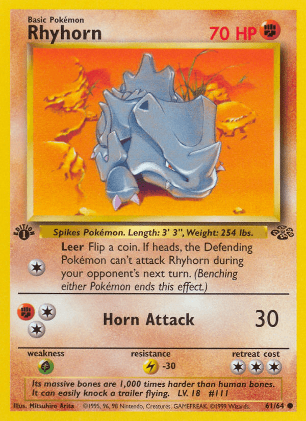 Rhyhorn (Jungle) #61 card art
