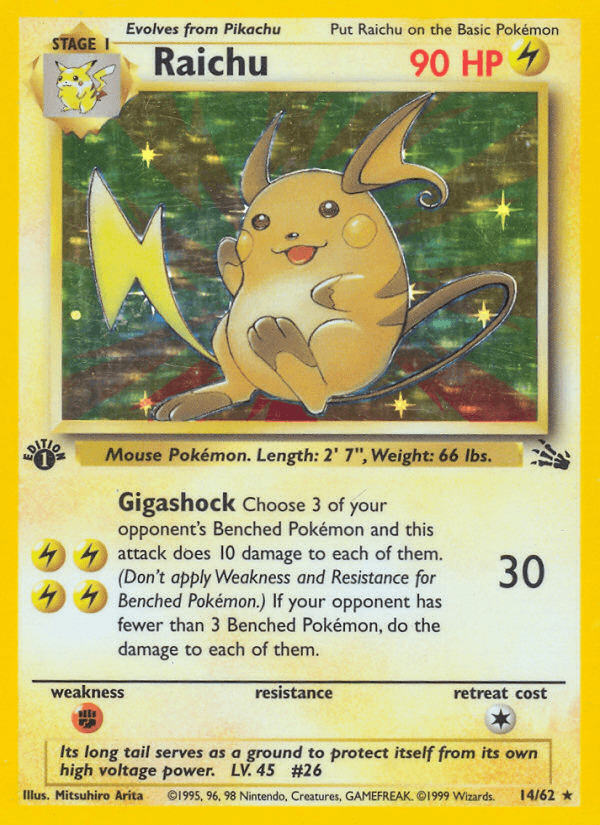 Raichu (Fossil) #14 card art