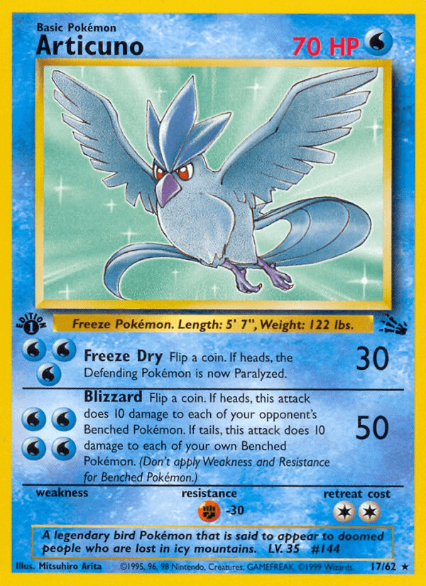 Articuno (Fossil) #17 card art