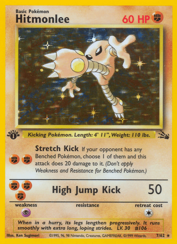 Hitmonlee (Fossil) #7 card art
