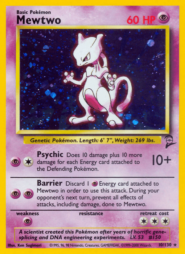Mewtwo (Base Set 2) #10 card art
