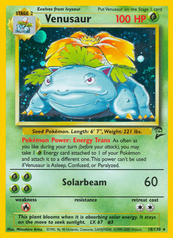Venusaur (Base Set 2) #18 card art