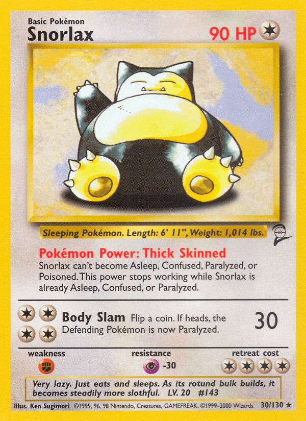 Snorlax (Base Set 2) #30 card art