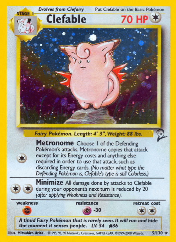 Clefable (Base Set 2) #5 card art