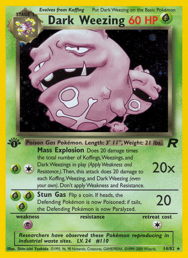 Dark Weezing (Team Rocket) #14 card art
