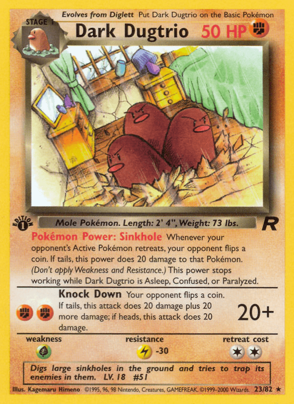 Dark Dugtrio (Team Rocket) #23 card art