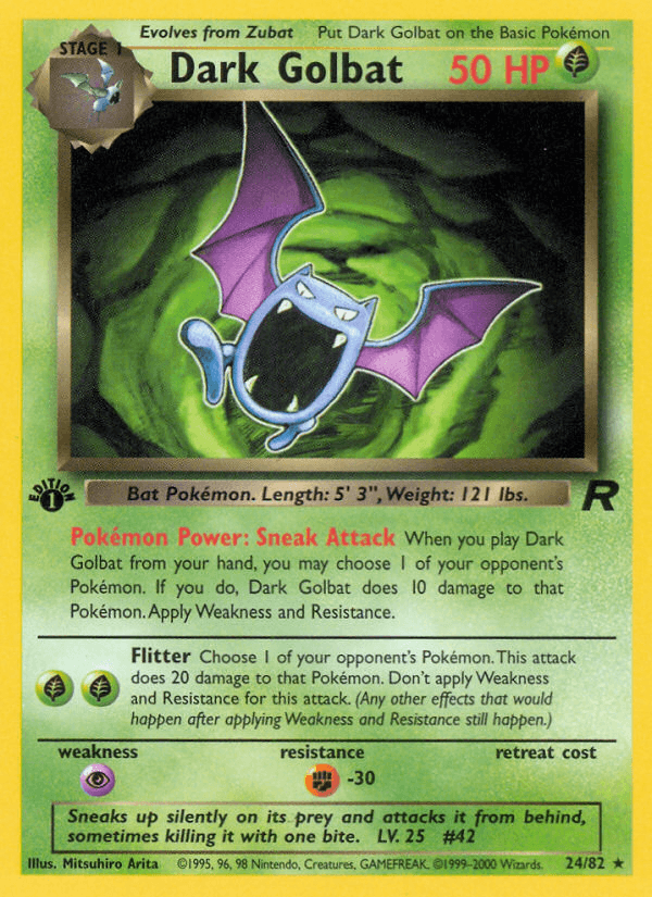Dark Golbat (Team Rocket) #24 card art