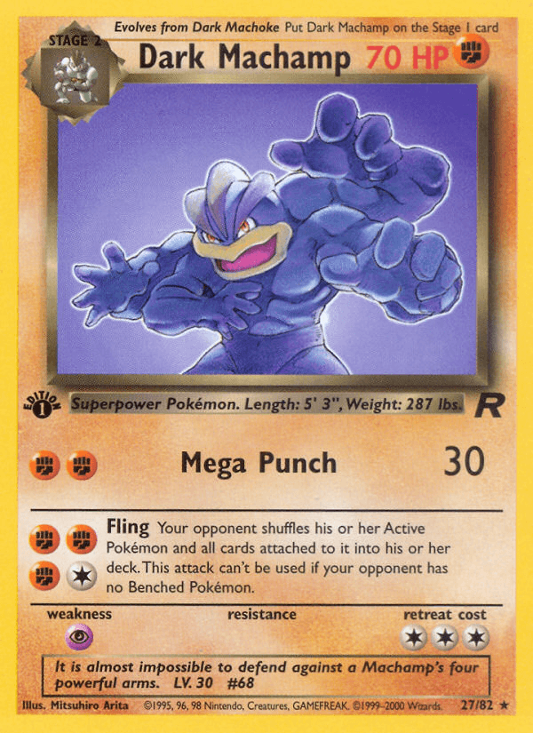 Dark Machamp (Team Rocket) #27 card art