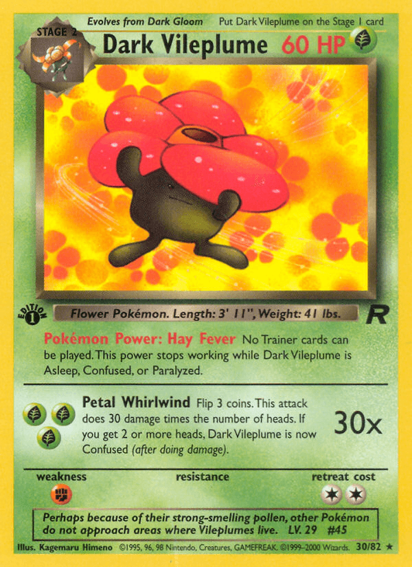 Dark Vileplume (Team Rocket) #30 card art