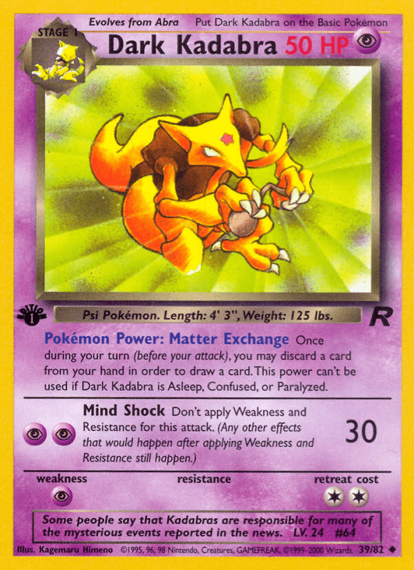 Dark Kadabra (Team Rocket) #39 card art