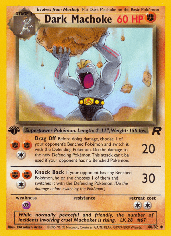 Dark Machoke (Team Rocket) #40 card art