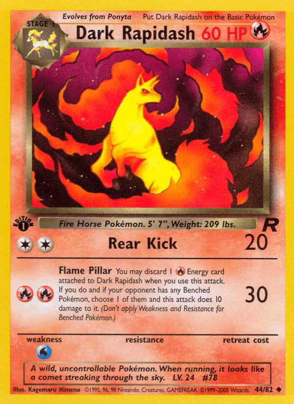 Dark Rapidash (Team Rocket) #44 card art