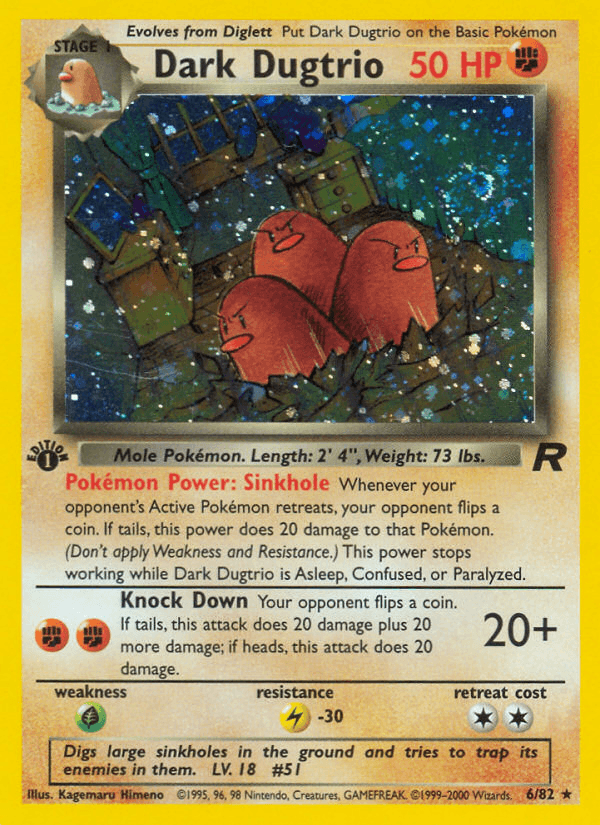 Dark Dugtrio (Team Rocket) #6 card art