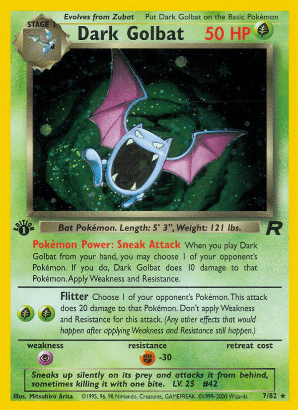 Dark Golbat (Team Rocket) #7 card art