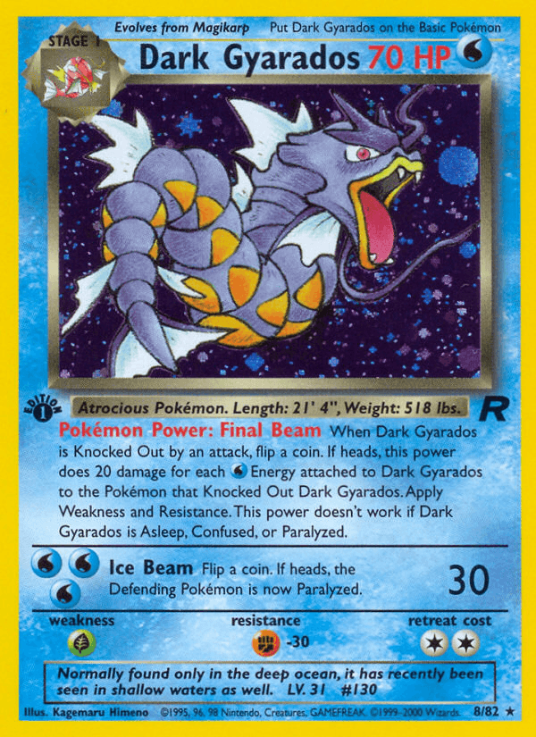 Dark Gyarados (Team Rocket) #8 card art