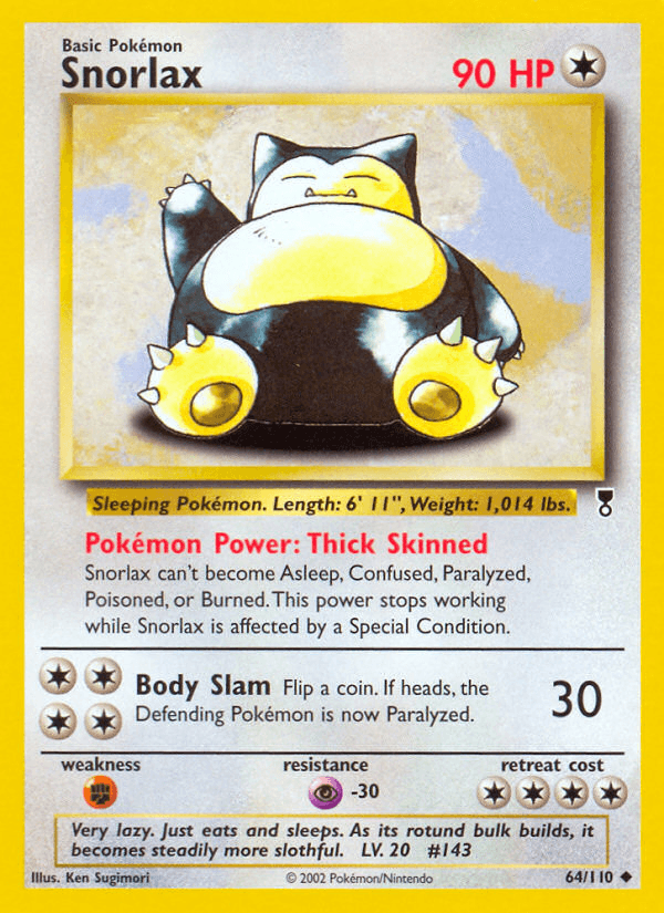 Snorlax (Legendary Collection) #64 card art