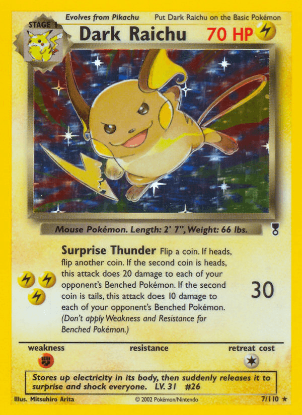 Dark Raichu (Legendary Collection) #7 card art