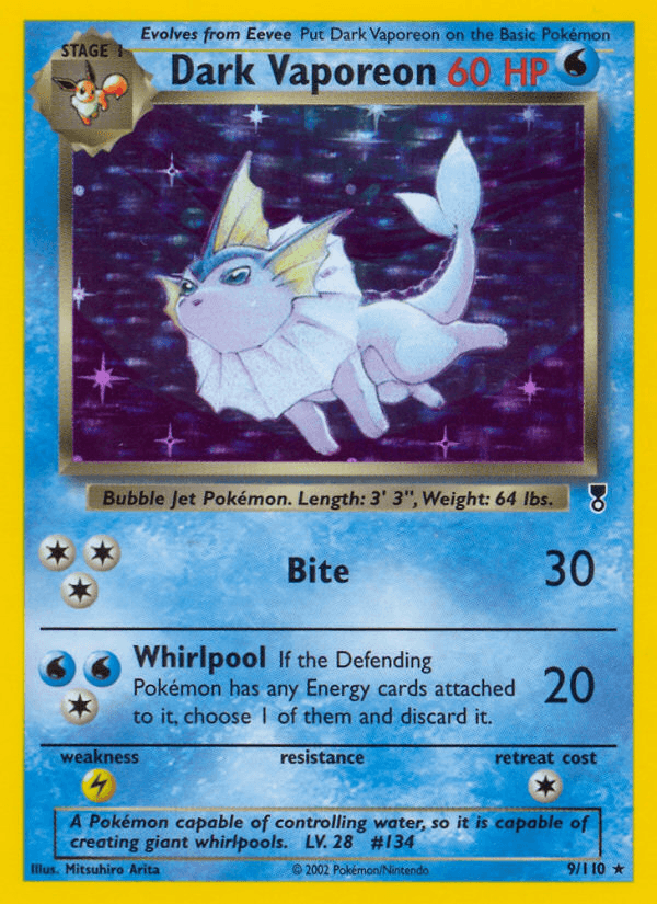 Dark Vaporeon (Legendary Collection) #9 card art