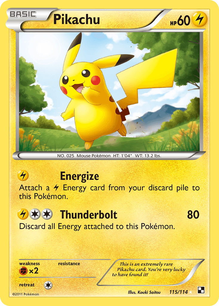 Pikachu (Black & White) #115