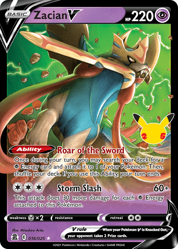 Zacian V (Celebrations) #16 card art