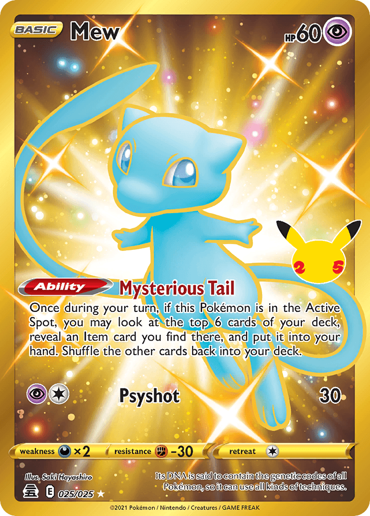 Mew (Celebrations) #25 card art