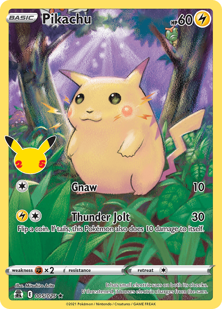 Pikachu (Celebrations) #5 card art