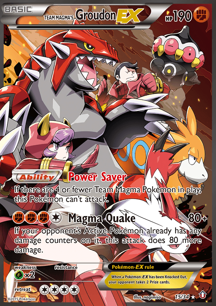 Team Magma's Groudon-EX (Double Crisis) #15