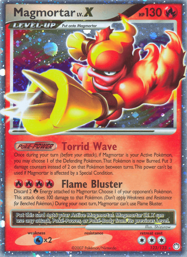 Magmortar LV.X (Mysterious Treasures) #123