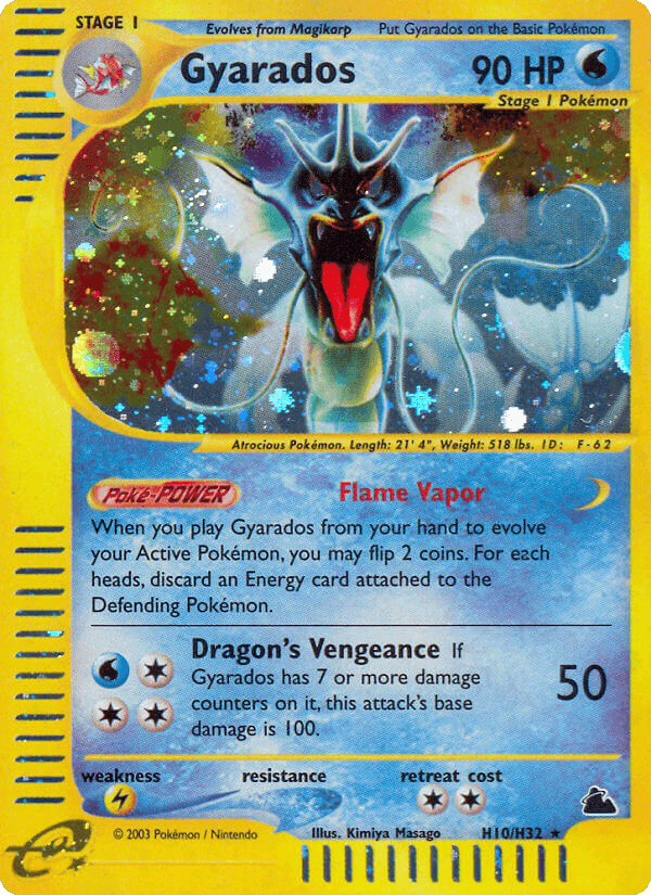 Gyarados (Skyridge) #H10 card art