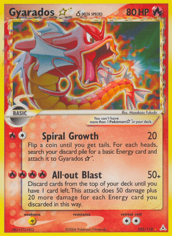 Gyarados ★ δ (Holon Phantoms) #102 card art