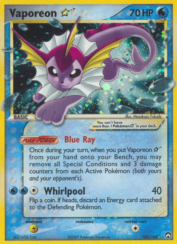 Vaporeon ★ (Power Keepers) #102