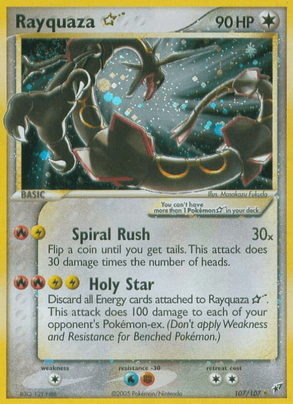 Rayquaza ★ (Deoxys) #107 card art