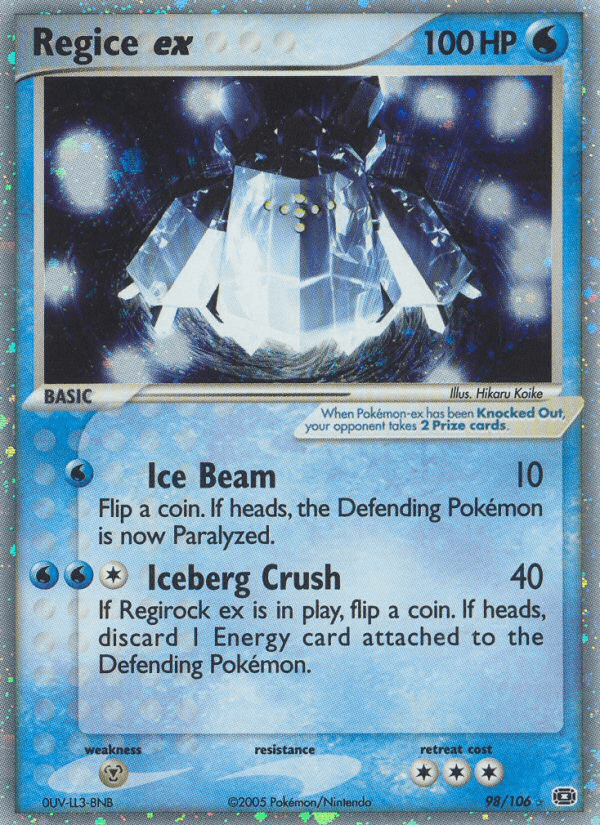 Regice ex (Emerald) #98