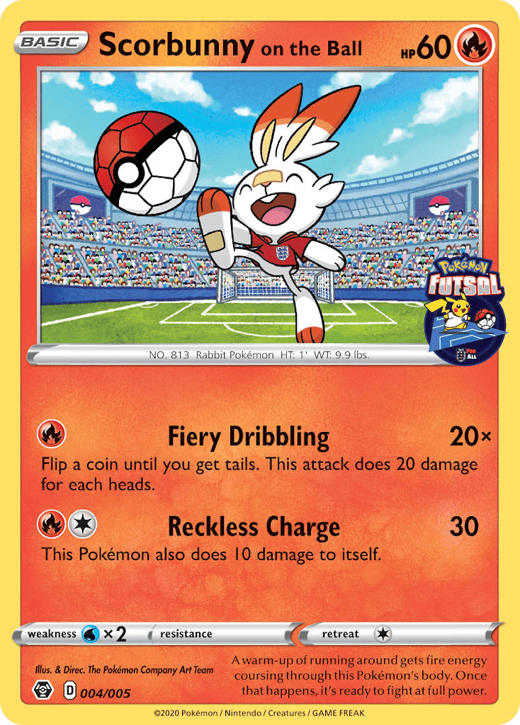 Scorbunny on the Ball (Pokémon Futsal Collection) #4