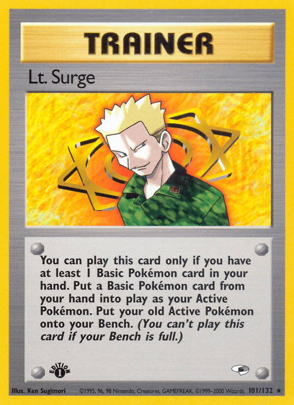 Lt. Surge (Gym Heroes) #101 card art