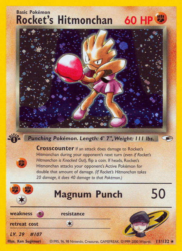 Rocket's Hitmonchan (Gym Heroes) #11 card art