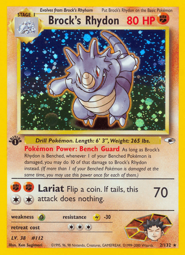 Brock's Rhydon (Gym Heroes) #2 card art