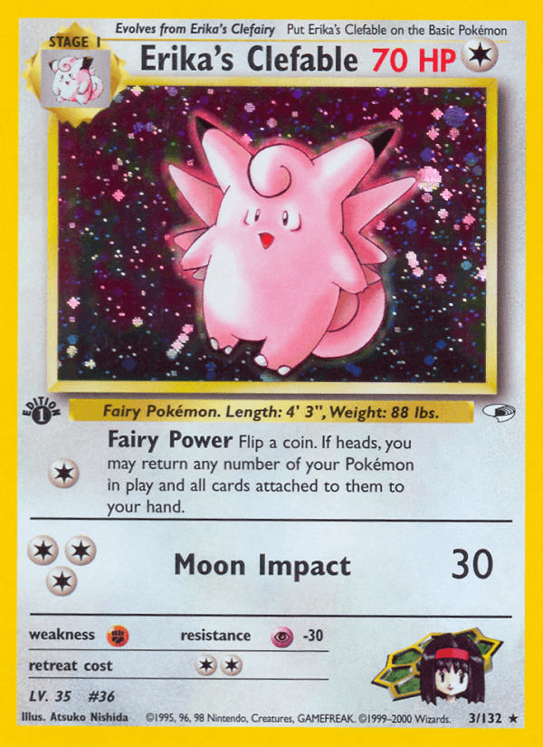 Erika's Clefable (Gym Heroes) #3 card art
