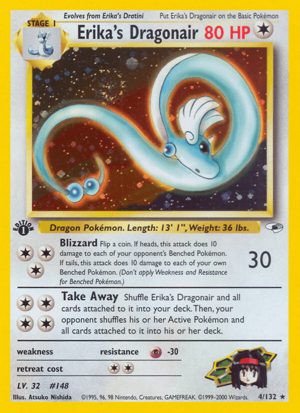 Erika's Dragonair (Gym Heroes) #4 card art