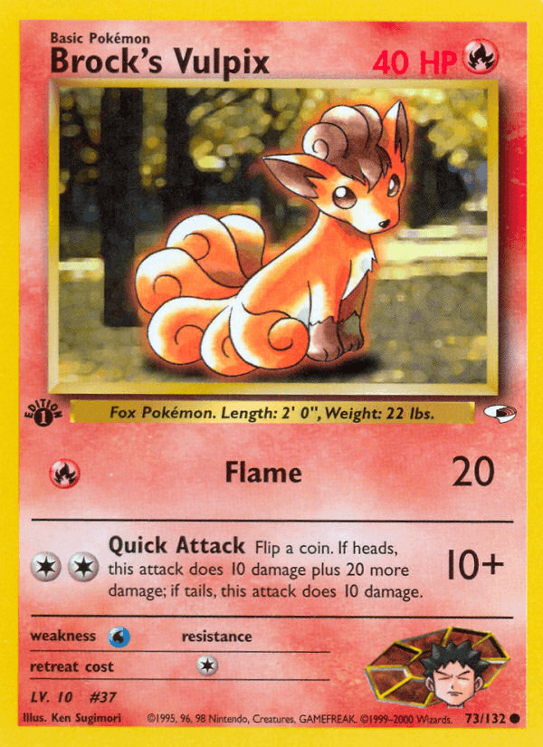 Brock's Vulpix (Gym Heroes) #73 card art