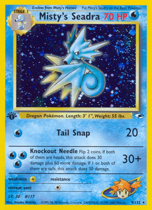 Misty's Seadra (Gym Heroes) #9 card art