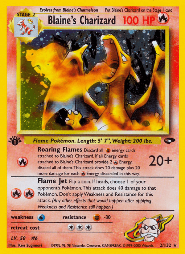 Blaine's Charizard (Gym Challenge) #2 card art