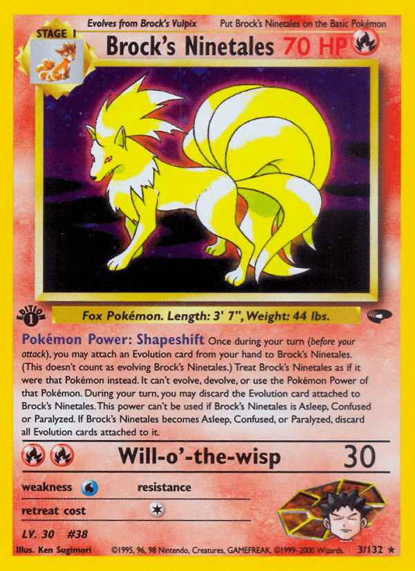 Brock's Ninetales (Gym Challenge) #3 card art