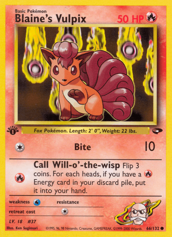 Blaine's Vulpix (Gym Challenge) #66 card art
