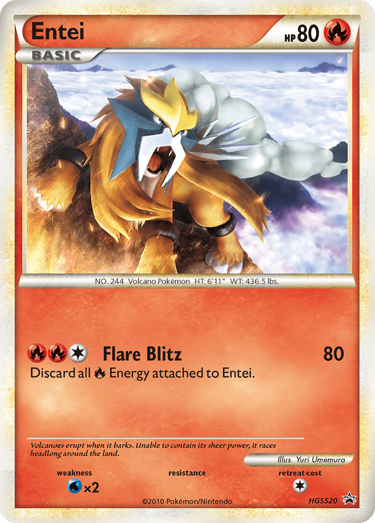 Entei (HGSS Black Star Promos) #HGSS20