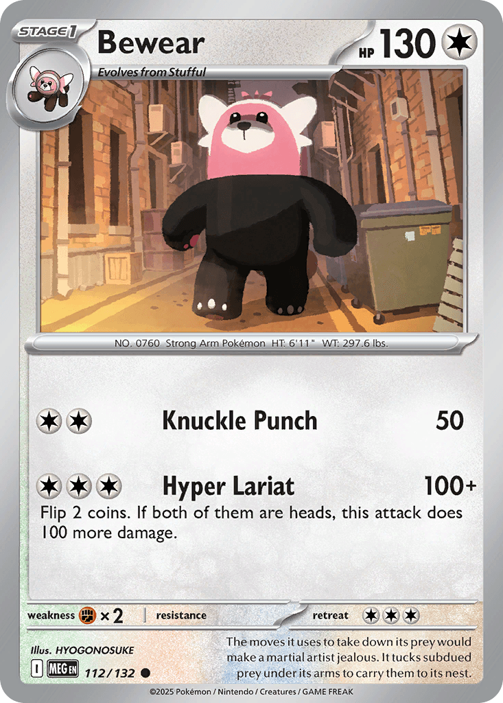 Bewear (Mega Evolution) #112 card art