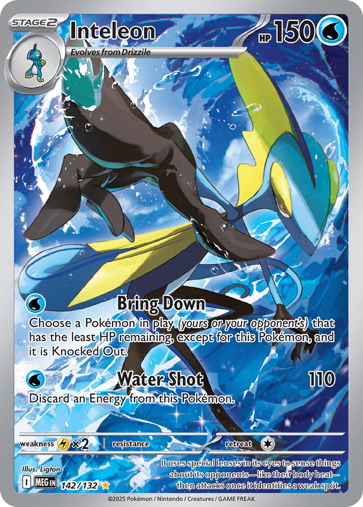 Inteleon (Mega Evolution) #142 card art